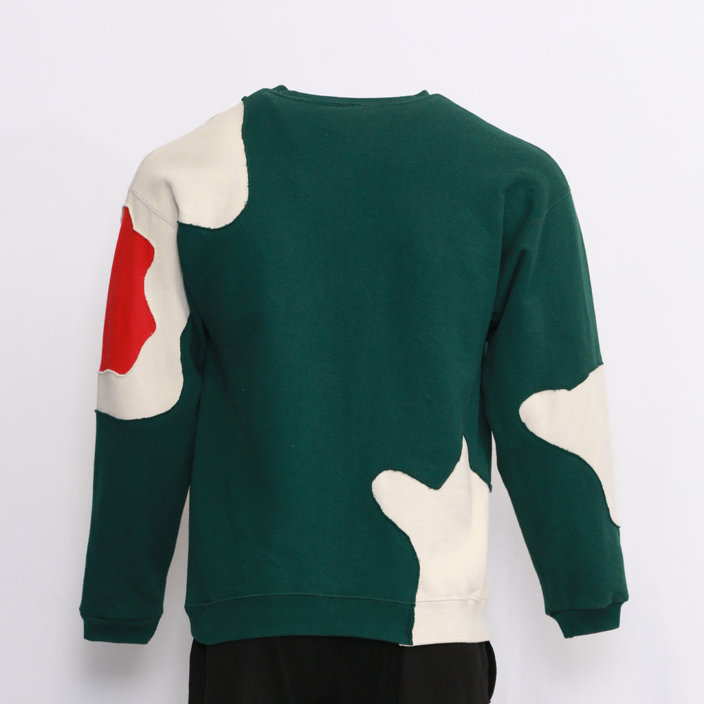 CR166 Reworked Multi Color Patched Branded Sweatshirts