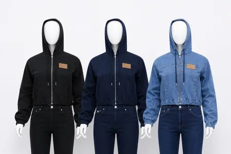 CR1612 Upcycled Carhartt Cropped Hooded Jacket