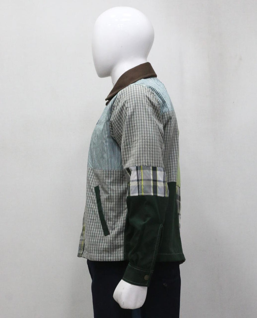 CR1403 Rework Patchwork Zipper Jacket