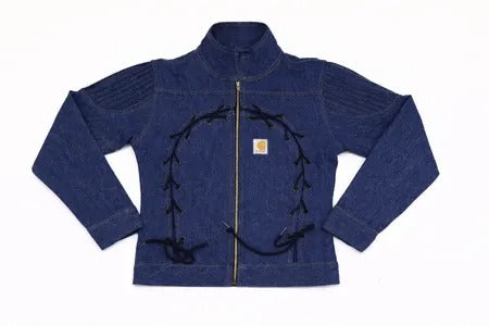 CR1082 Upcycled Carhartt Denim Lace-Up Jacket