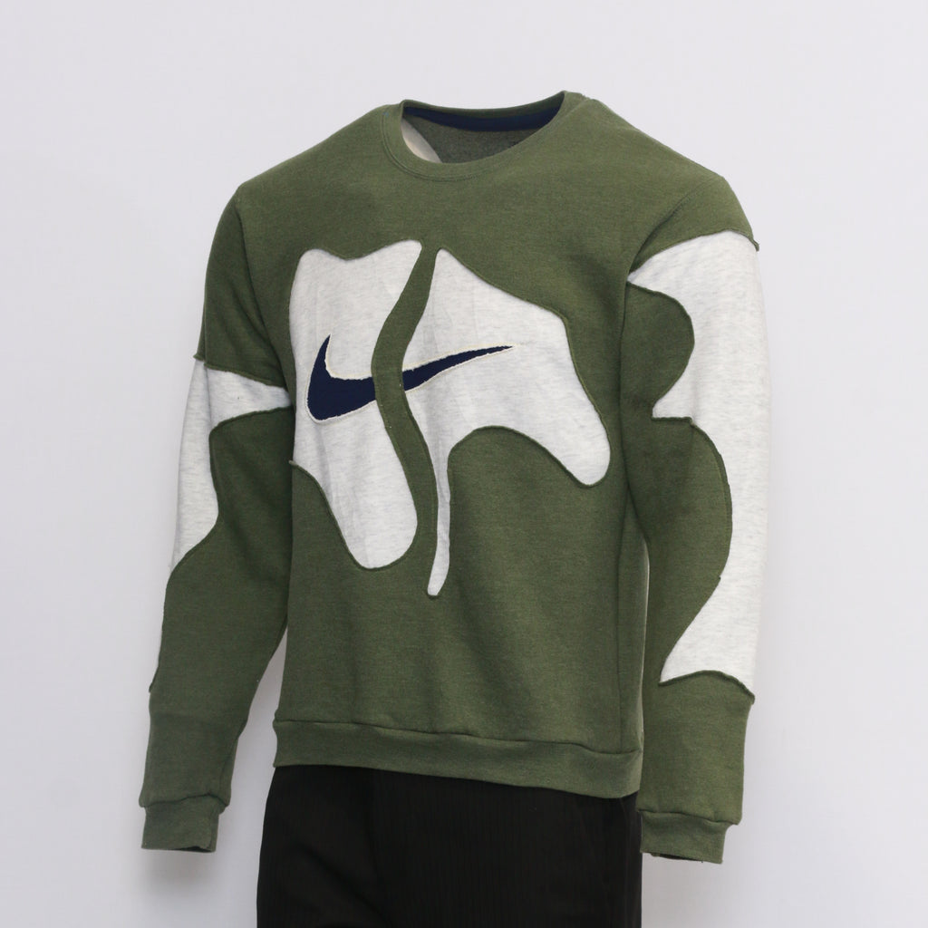 CR614 Reworked Men's Nike Logo Base Fabric Sweatshirt