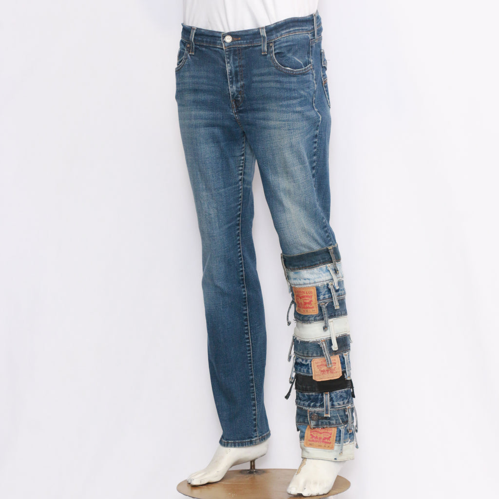 CR21 Women's Reworked Denim Belted Pant