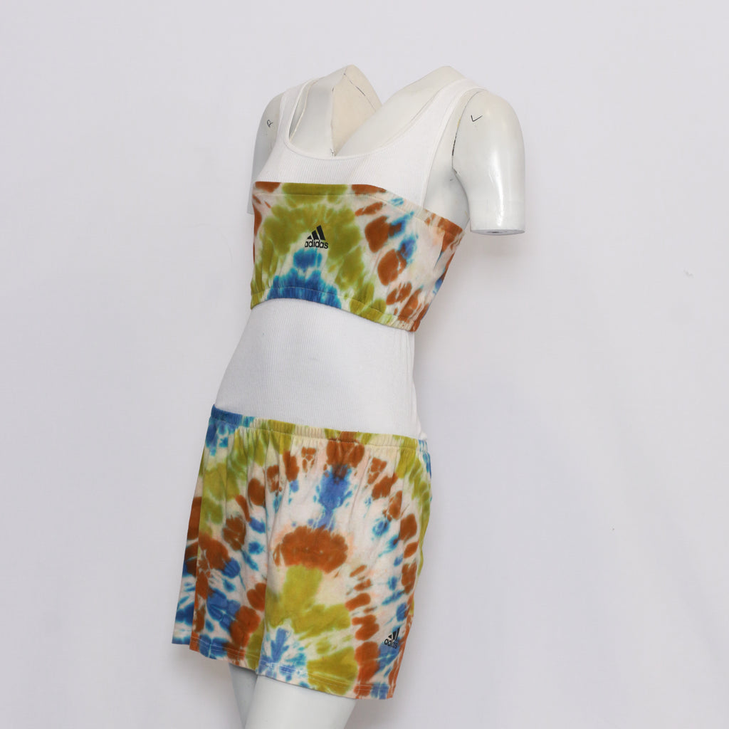 CR613 Reworked Tie and Dye Elastic Tube Top and Skirt