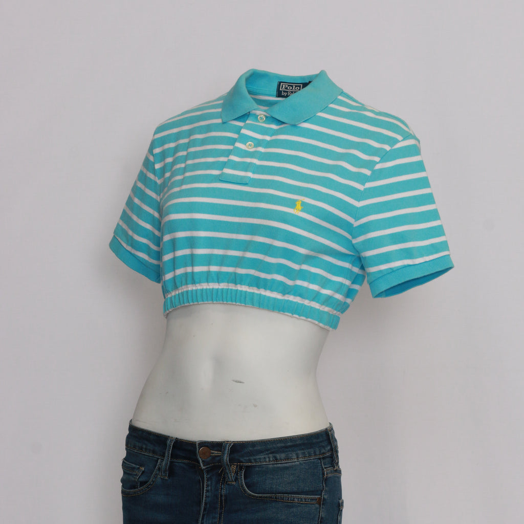 CR11 Elegant Reworked Polo Collar Top
