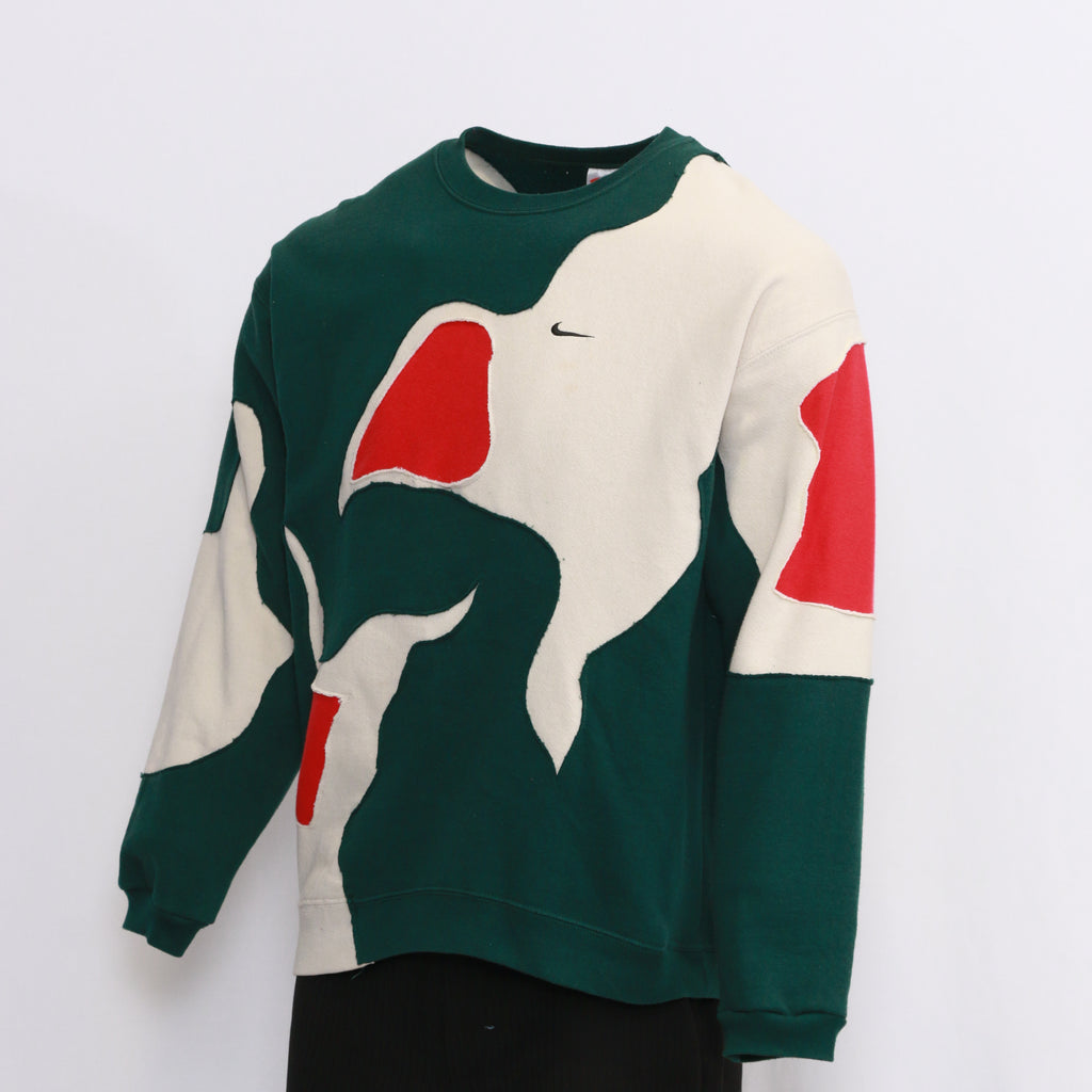 CR166 Reworked Multi Color Patched Branded Sweatshirts
