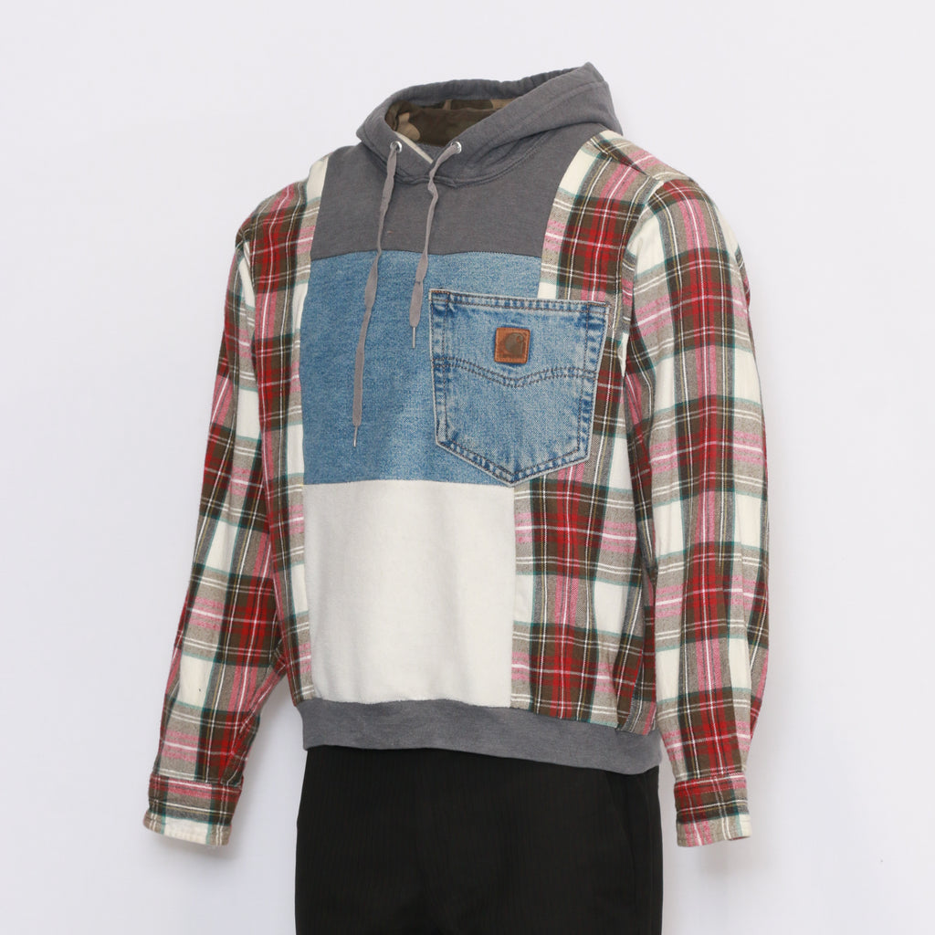 CR327 Men Reworked Purposeful Edge Carhartt Hood With Denim