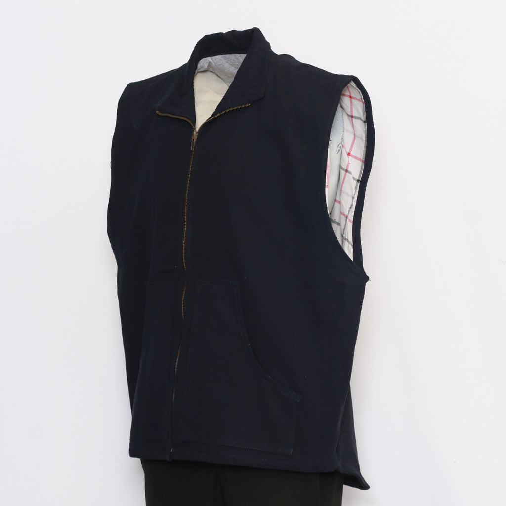 CR350 Reworked Carhartt Men's Sleeveless Denim Vests