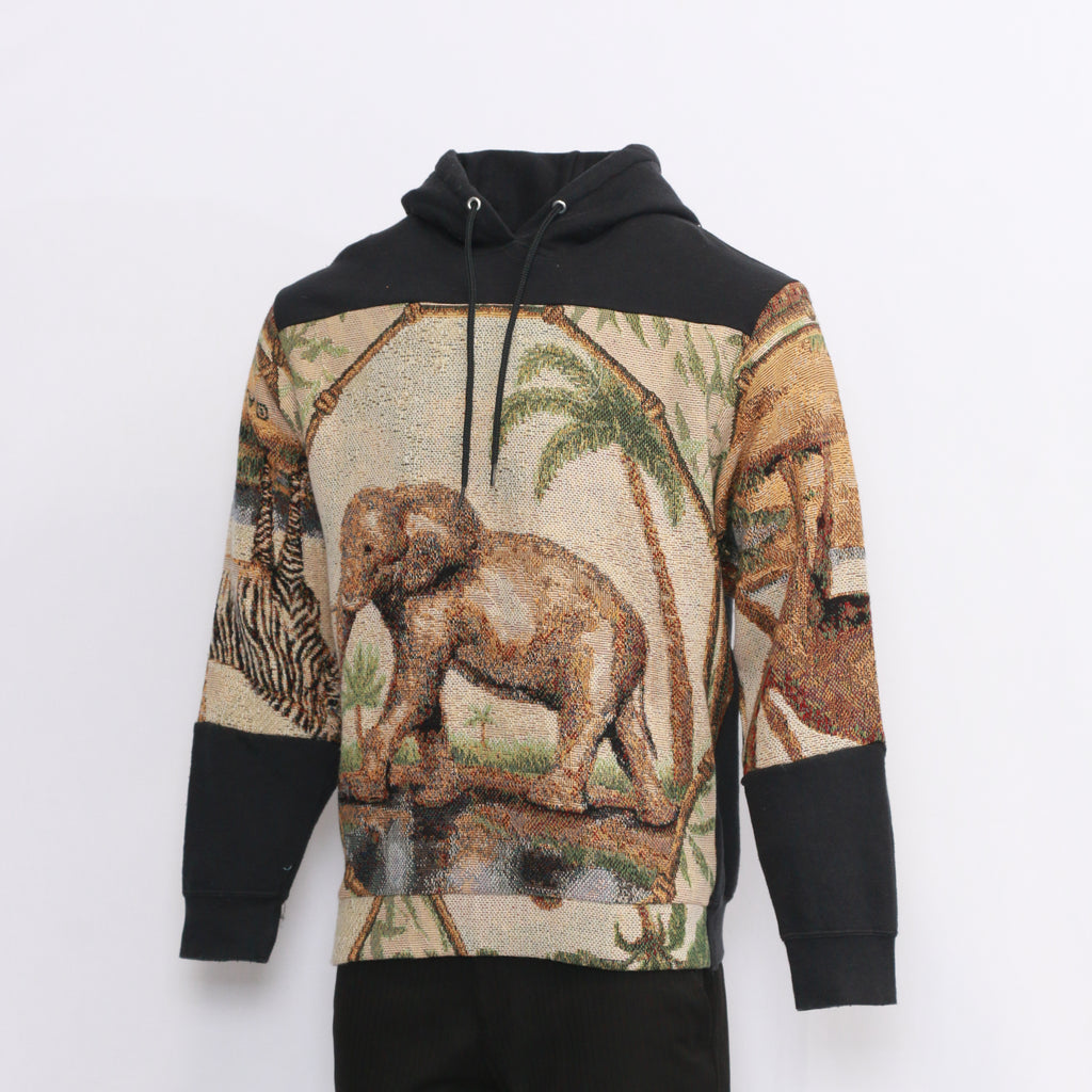 CR1012 Reworked Hoodies With Vintage Blankets Design