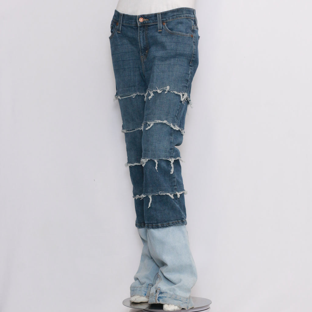 CR067 Reworked Levis Rawedges Denim Pants for Ladies