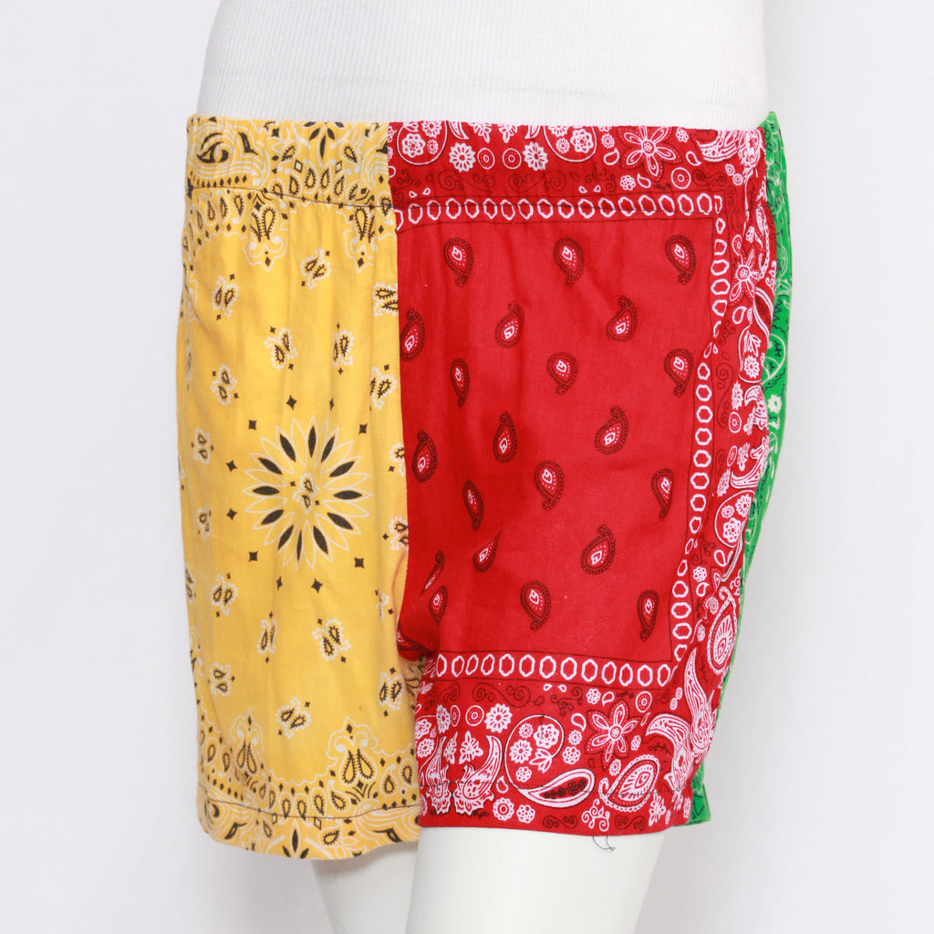 CR169 Women'S Reworked Trendy Bandana Design Shorts