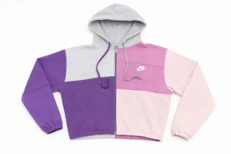 CR1352 Upcycled Colorblock Street Zip Hoodie