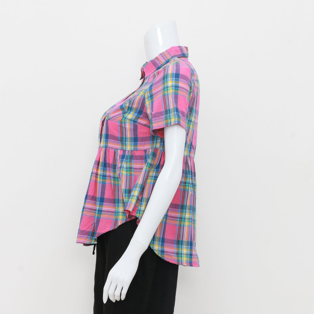 CR1046 Reworked Branded Brindle Print Blouse