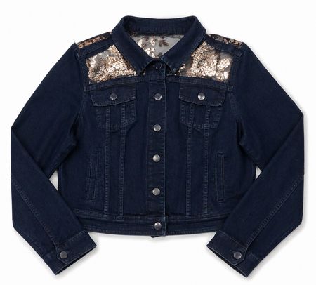 CR1766 Upcycled Embellished Denim Jacket