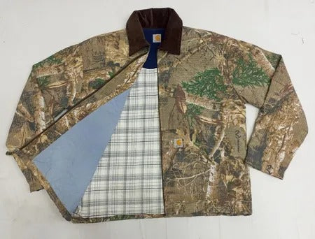 CR1224 Upcycled Camo Workwear Zip Jacket