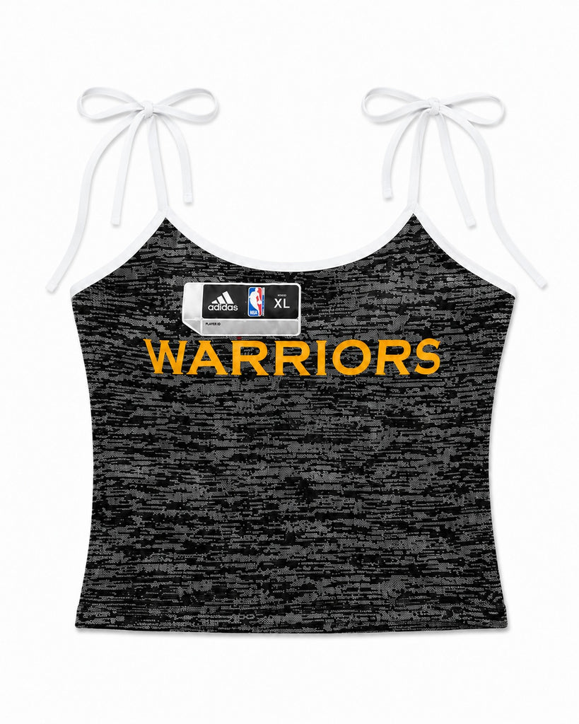 CR2196 UPCYCLED WARRIORS BASKETBALL JERSEY CAMI TOP