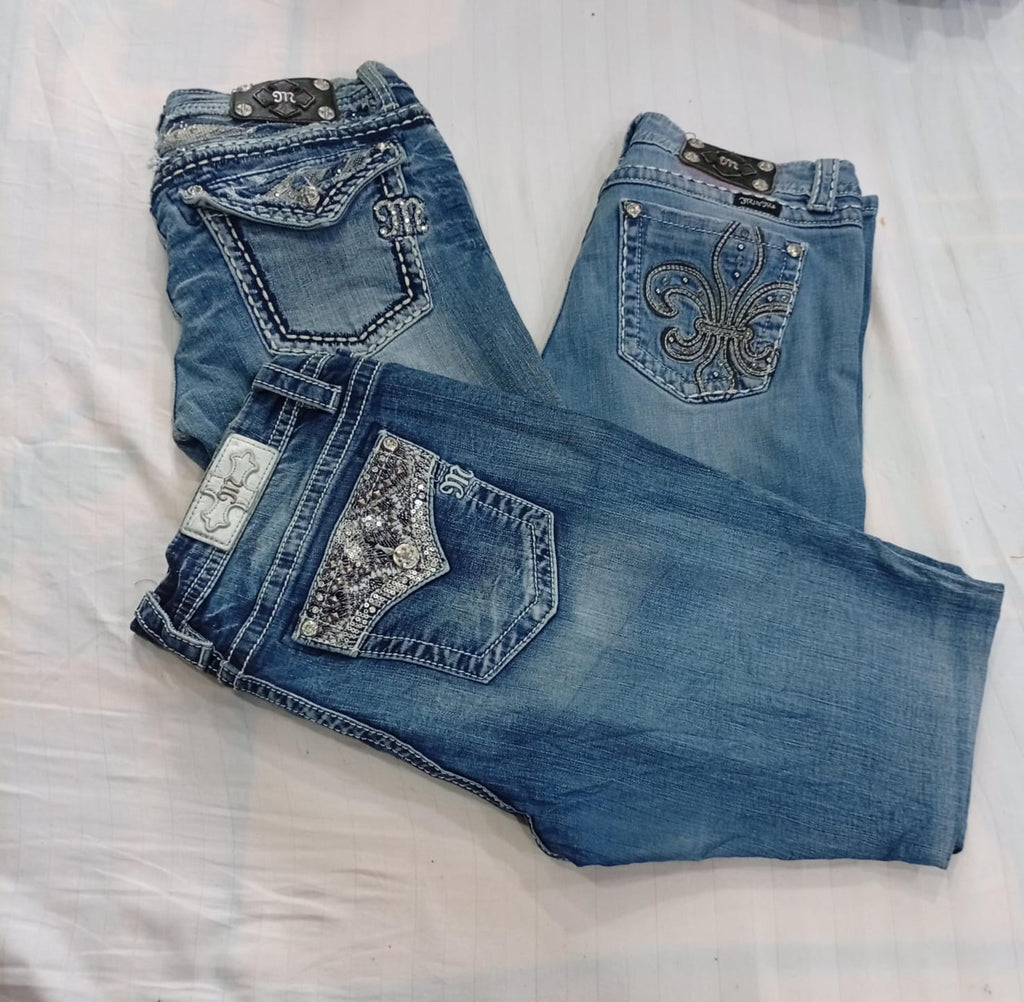 CR12281 Vintage Miss Me Flare and Straight Jeans