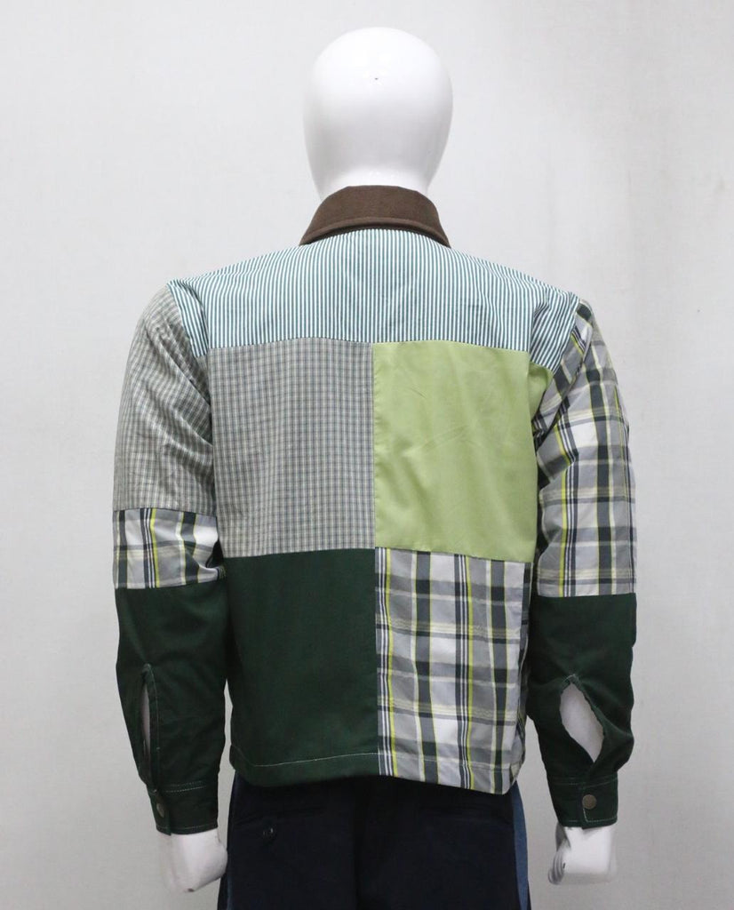 CR1403 Rework Patchwork Zipper Jacket
