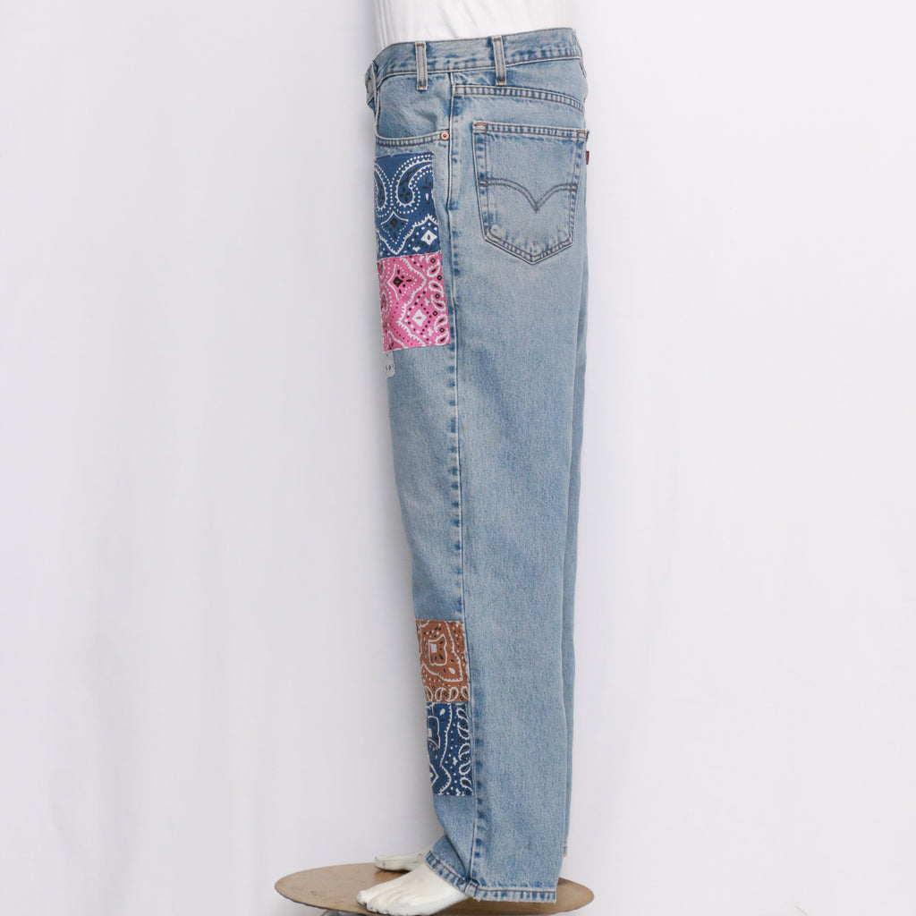 CR0083 Denim Day Reworked Pants With Hankey Patches