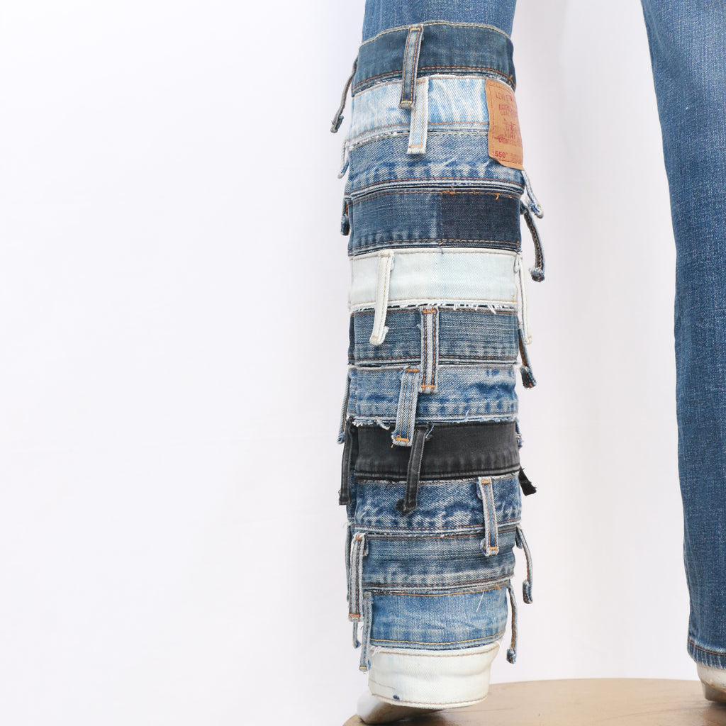 CR21 Women's Reworked Denim Belted Pant