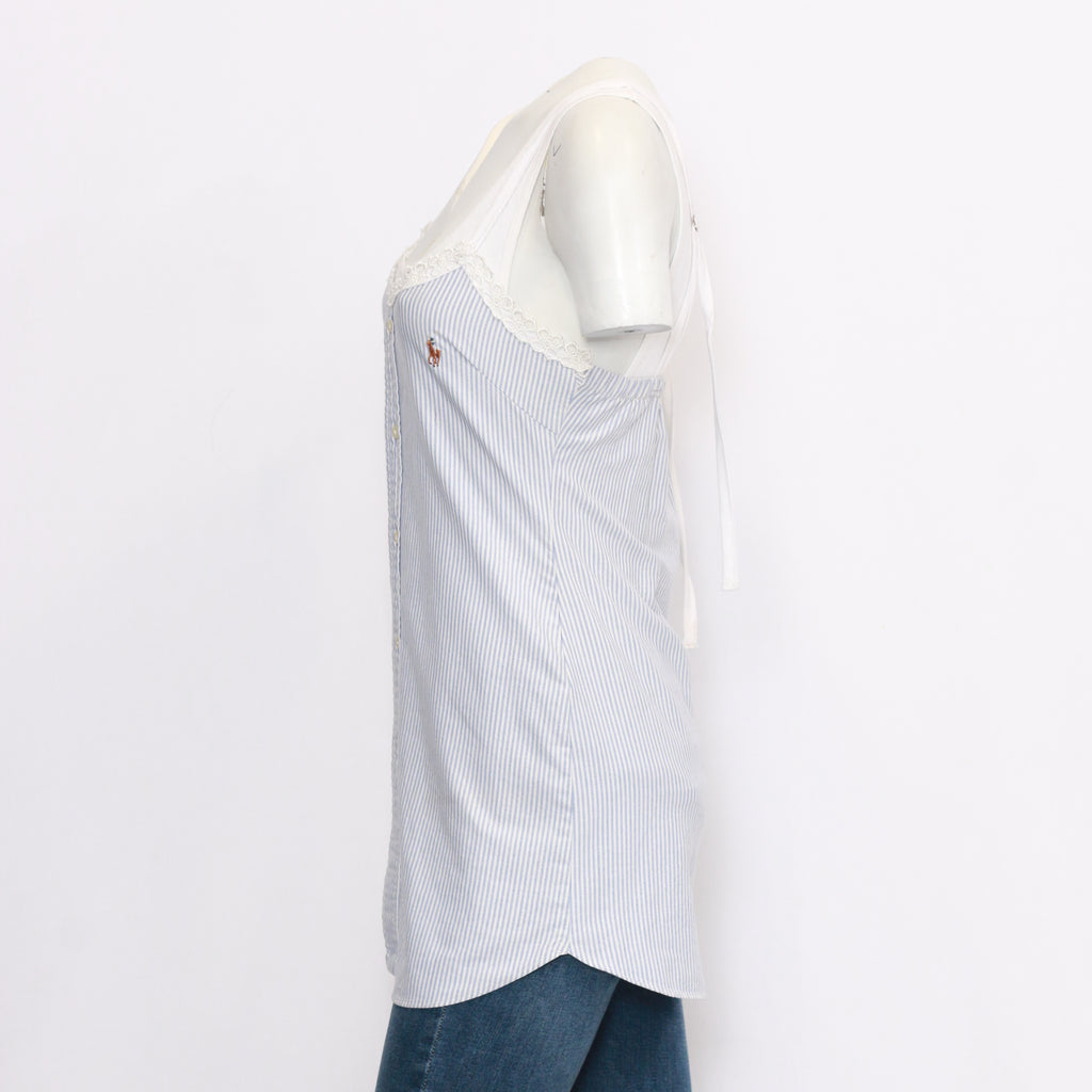 CR1017 Reworked Ladies Sleeveless Button up Shirt