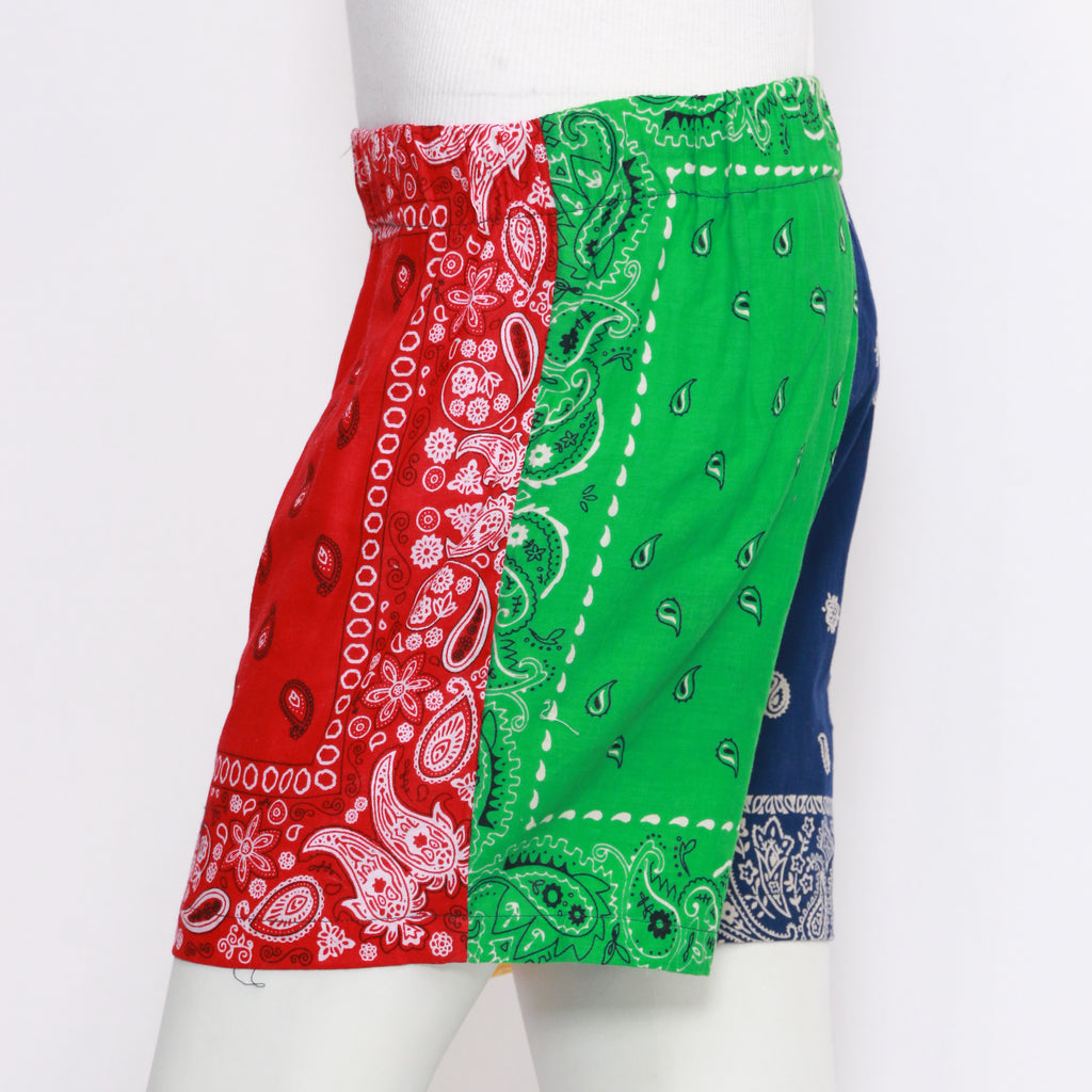CR169 Women'S Reworked Trendy Bandana Design Shorts