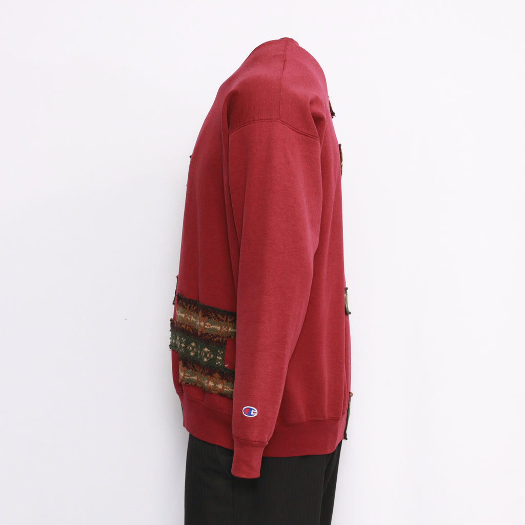 CR017 Branded Men Reworked Sweatshirt With Colorful Insert