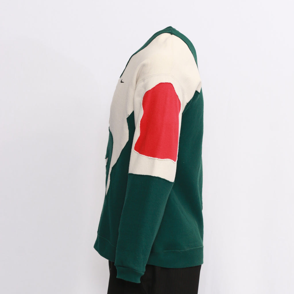 CR166 Reworked Multi Color Patched Branded Sweatshirts