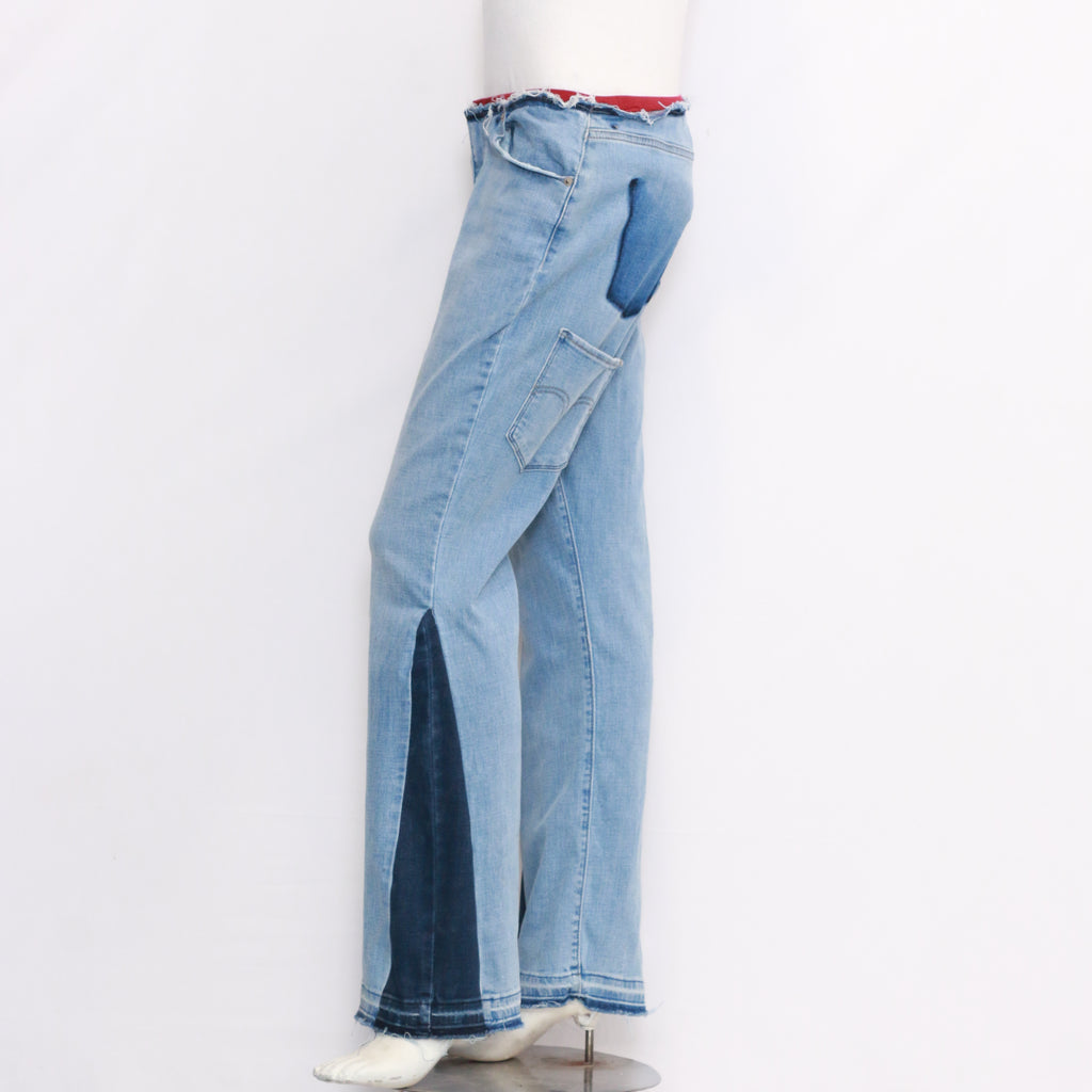 CR226 Reworked No Belt Flared Women's Jeans