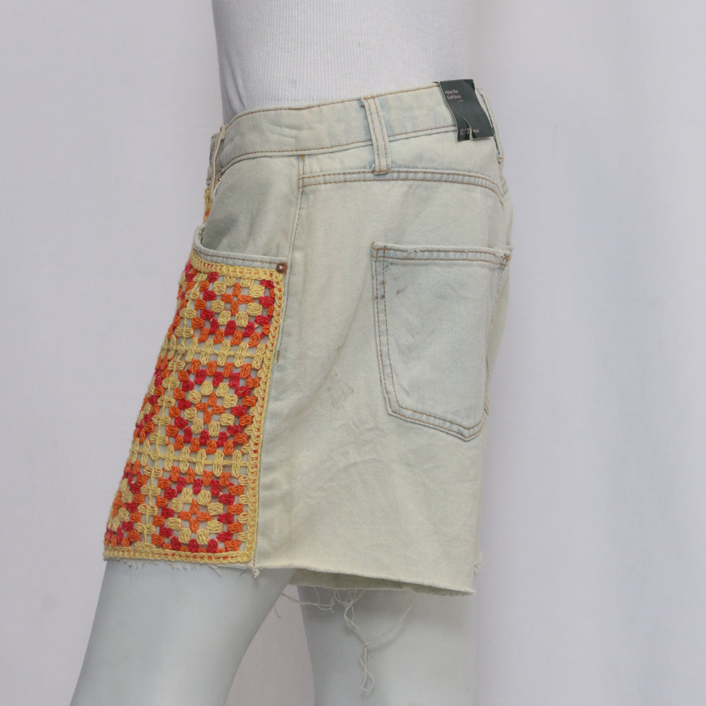 CR799 Ladies Reworked Sexy Short With Kaleidoscopic Insert