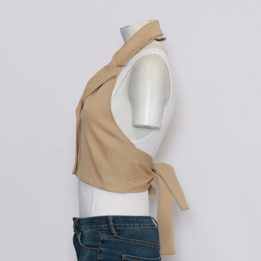 CR317 Ladies Reworked Graceful Halter Neck Gillet