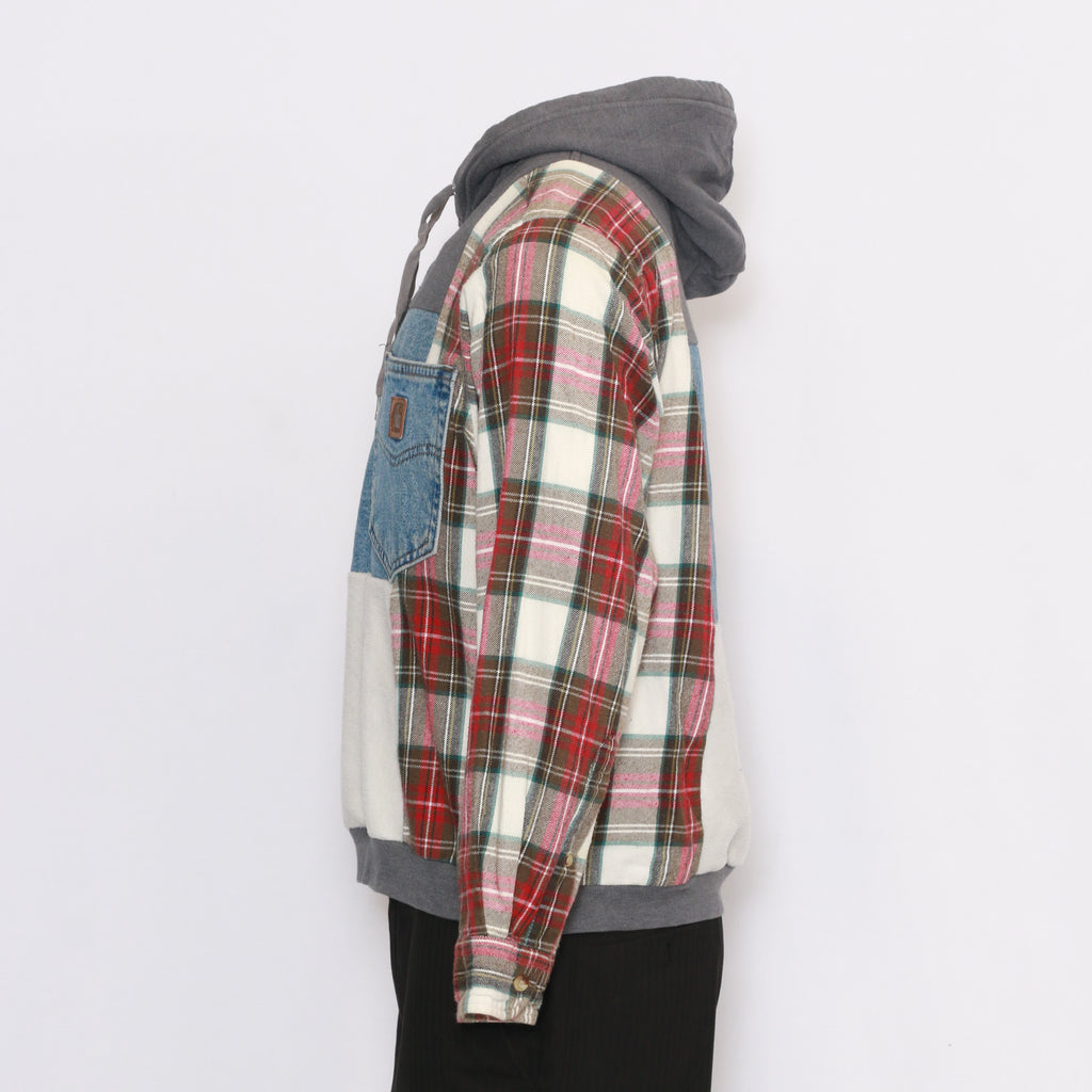 CR327 Men Reworked Purposeful Edge Carhartt Hood With Denim