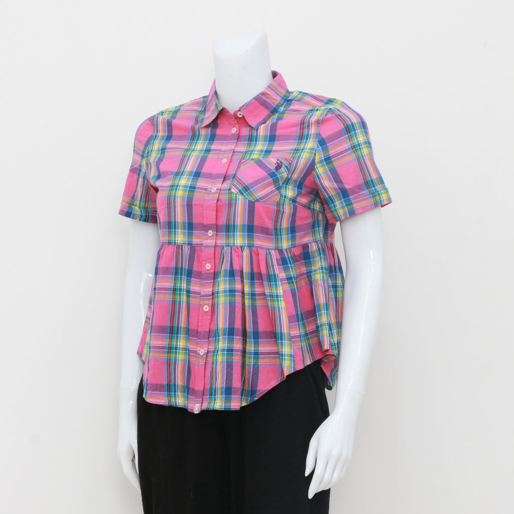CR1046 Reworked Branded Brindle Print Blouse