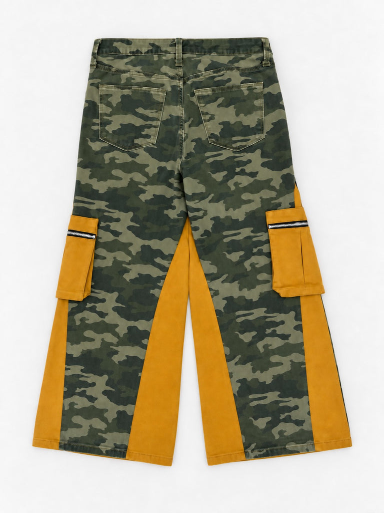 CR2282 UPCYCLED CARHARTT CAMO PANEL UTILITY PANTS