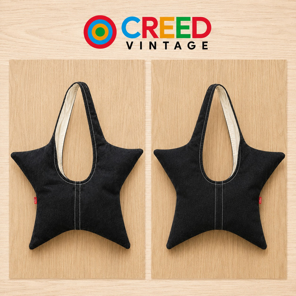 CR2219 UPCYCLED LEVI’S STAR-SHAPE DENIM TOTE BAG