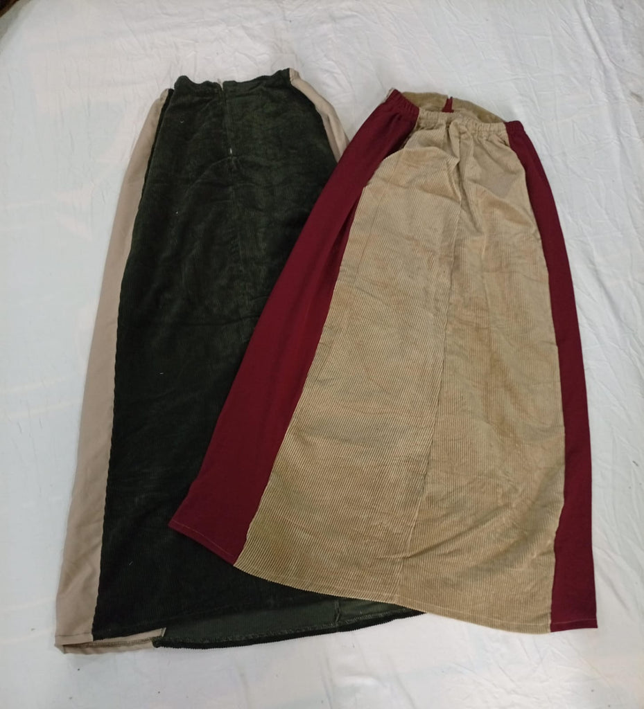 CR12469 Upcycled Corduroy Skirts