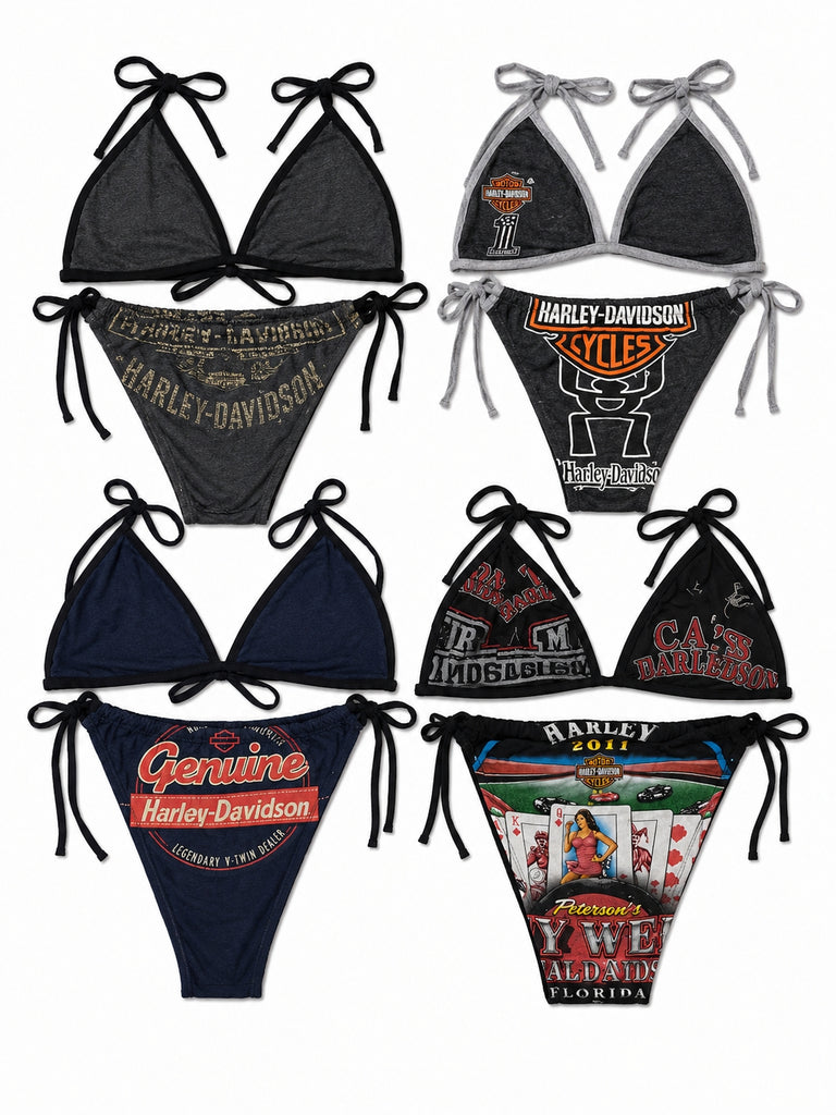 CR9822 Upcycled Mix Branded Bikinis
