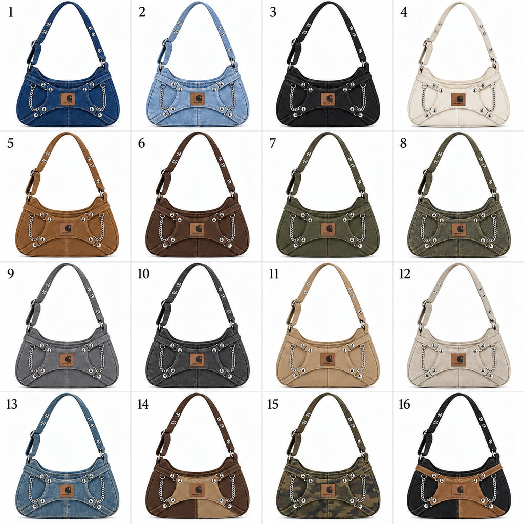 CR2283 UPCYCLED CARHARTT HARDWARE SHOULDER BAG