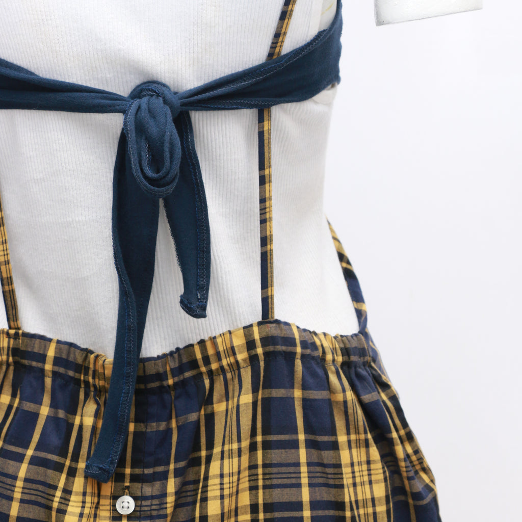 CR6 Reworked Set Of Blouse And Checker Skirt