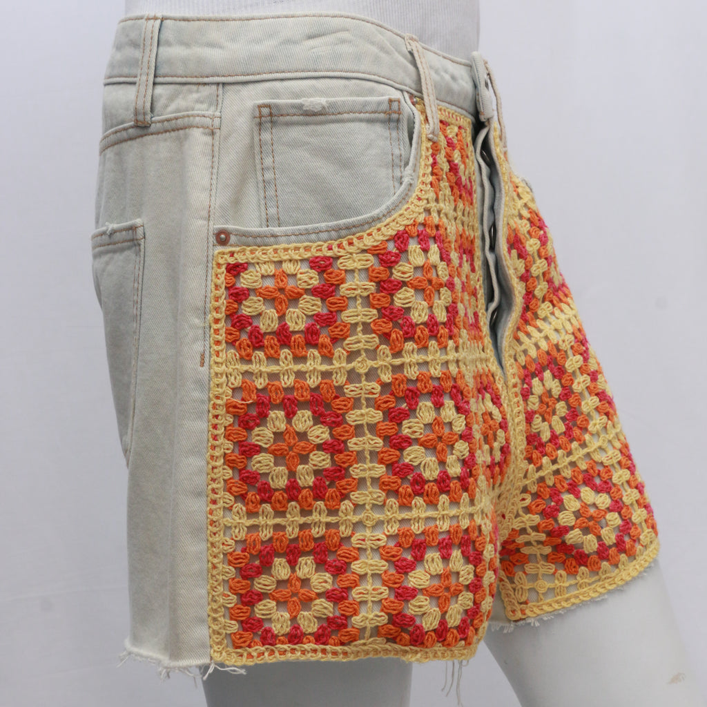 CR799 Ladies Reworked Sexy Short With Kaleidoscopic Insert