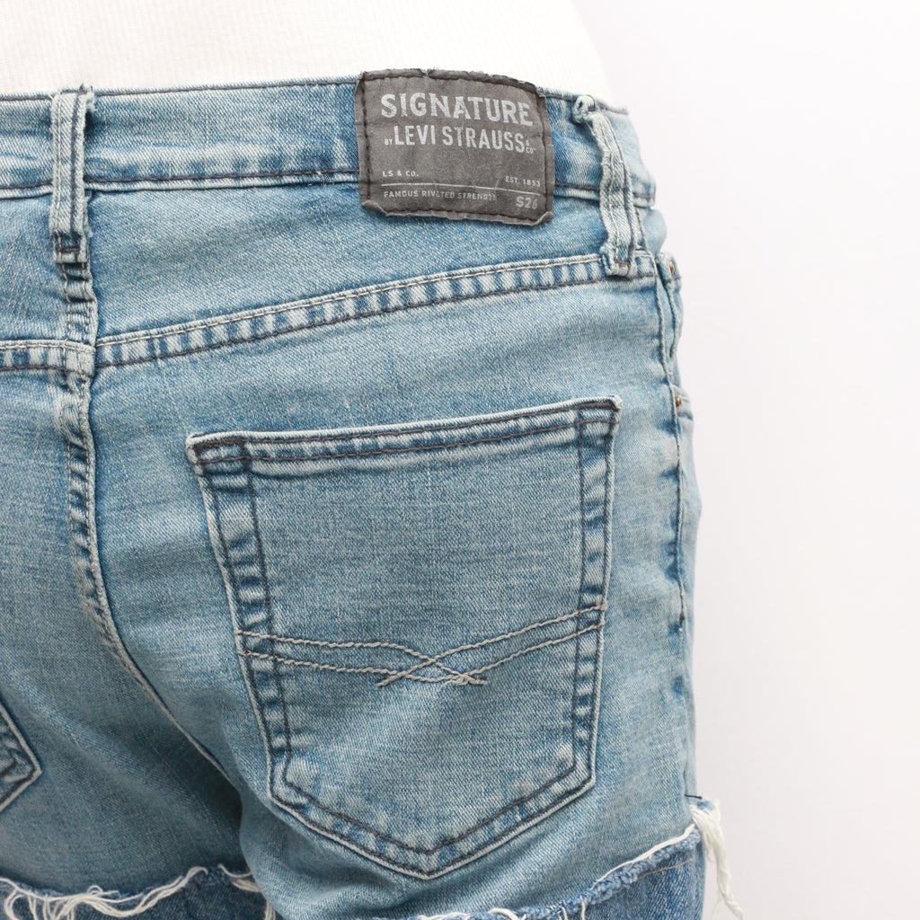 CR667 Reworked Patchwork Raweffect Denim Trouser