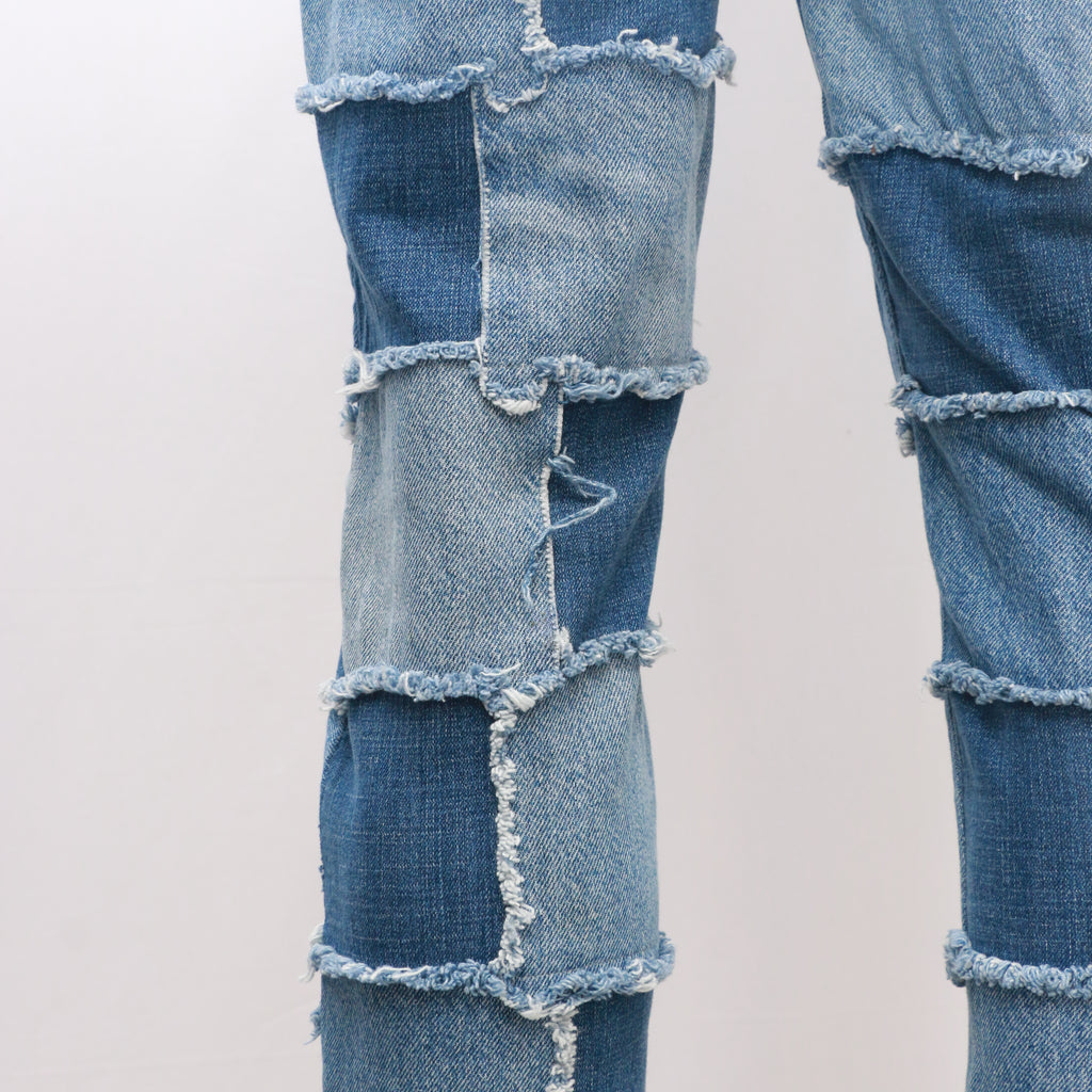 CR153 Reworked Levis Patchwork Jeans for Women