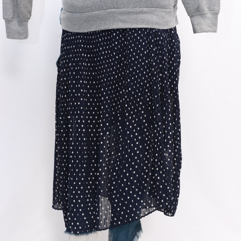 CR130 Reworked Ladies Full Length Dress Sweatshirts with Denim Pockets