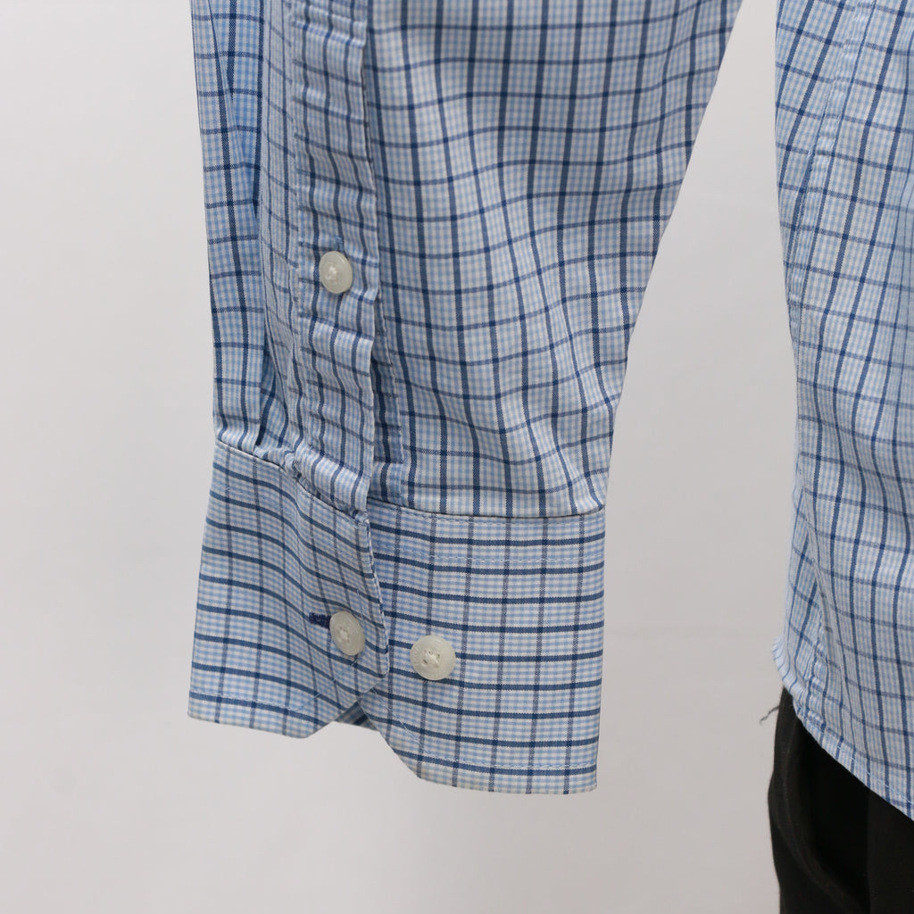 CR328 Men Reworked Carhartt Henley With Check Print
