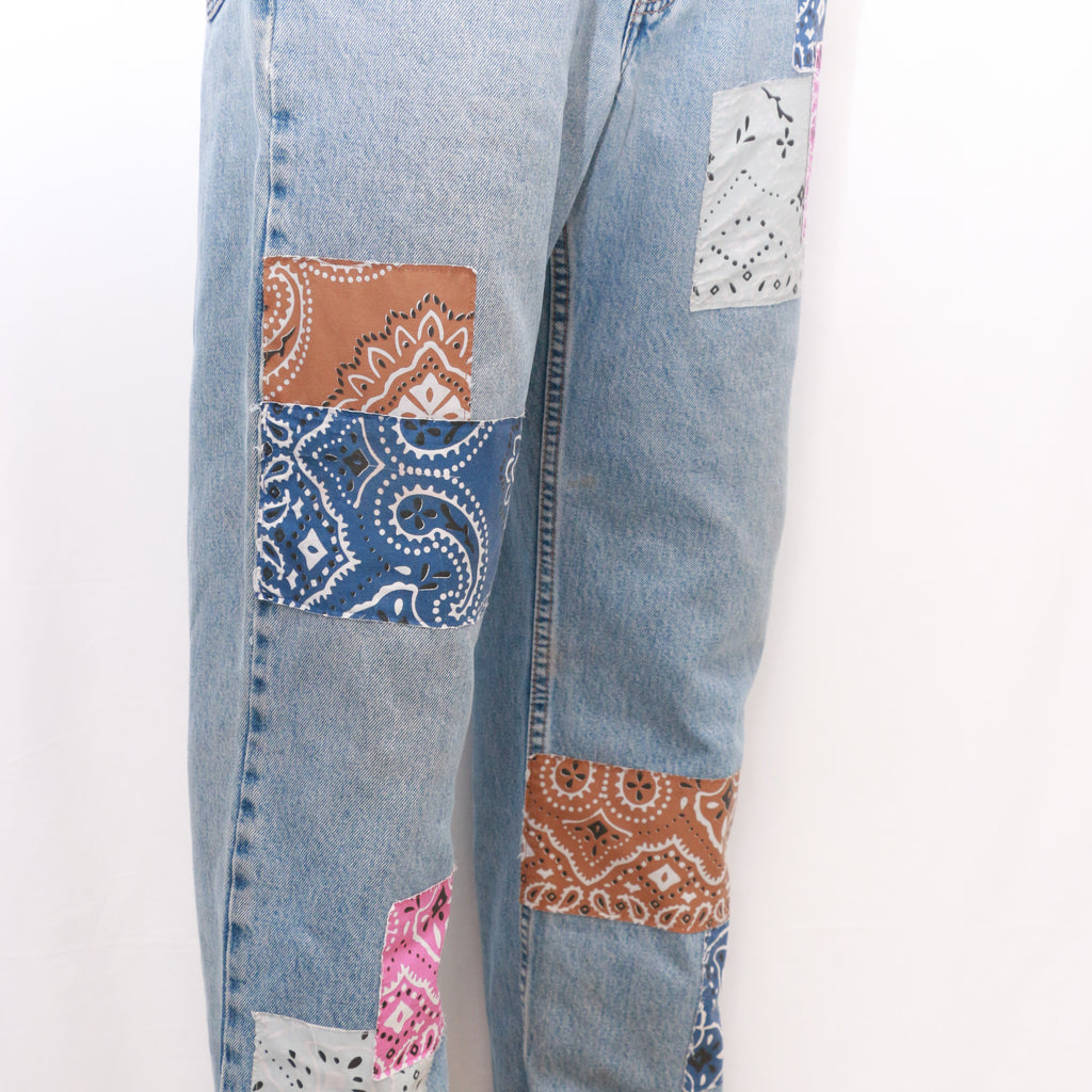 CR0083 Denim Day Reworked Pants With Hankey Patches