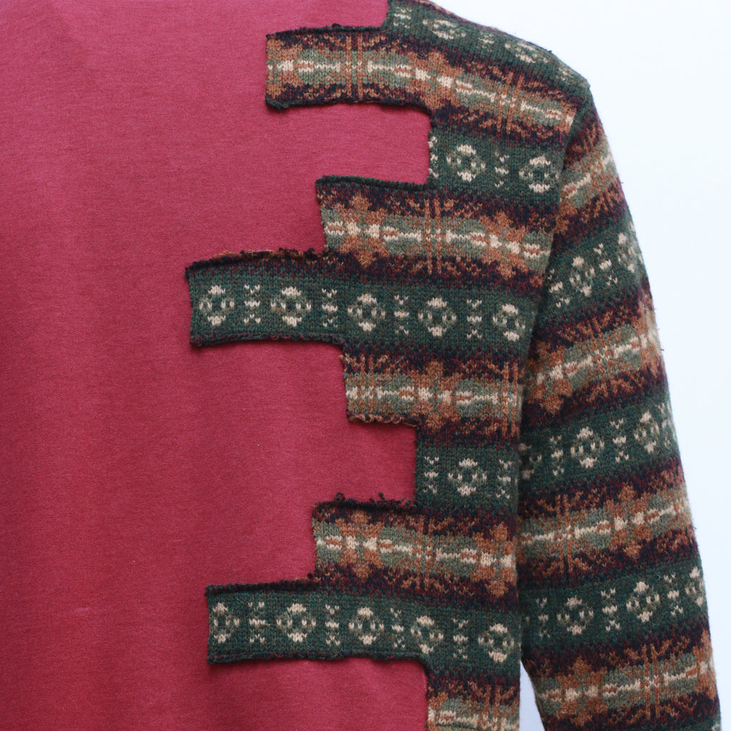CR017 Branded Men Reworked Sweatshirt With Colorful Insert