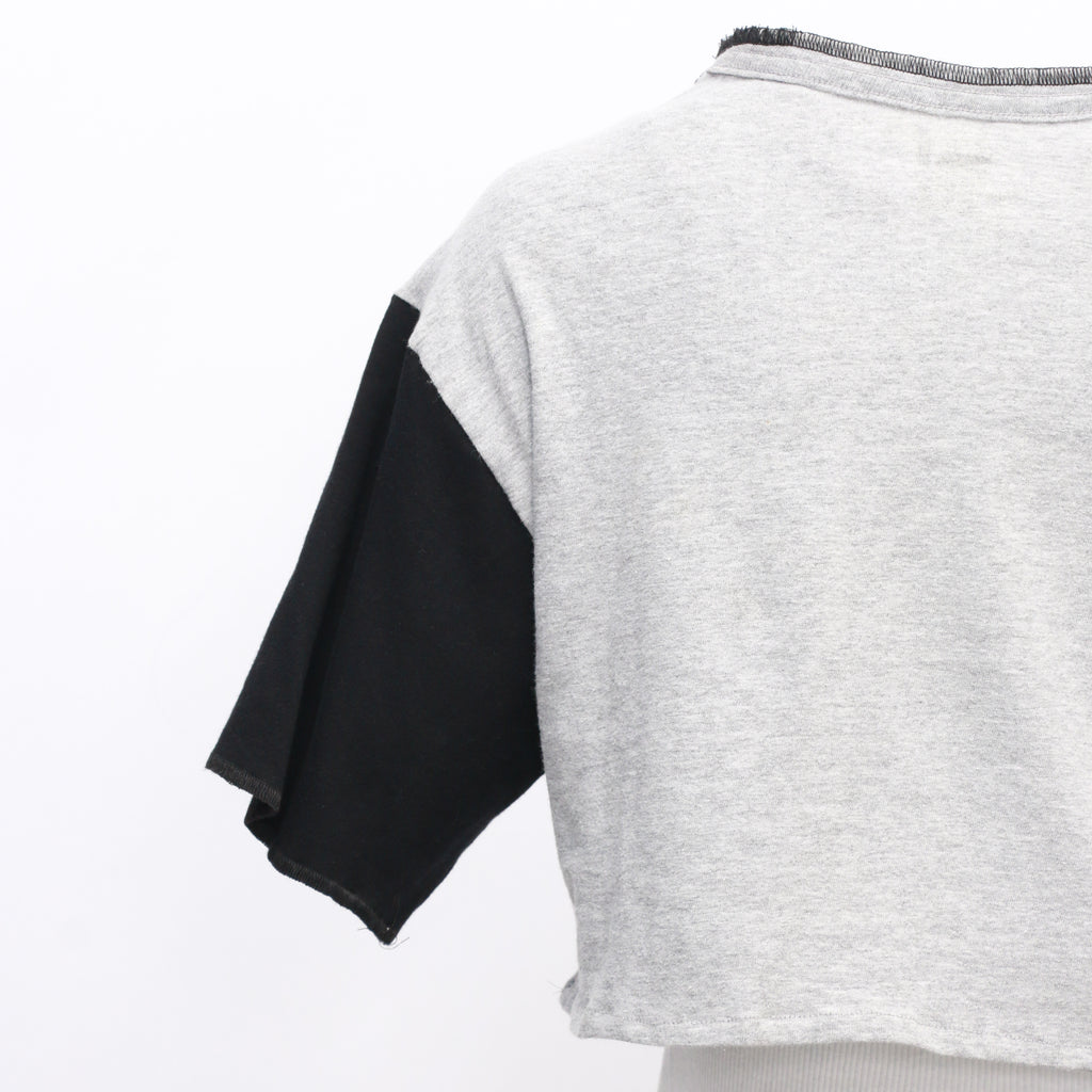 CR004 Reworked Branded Crop Top & Shorts Set