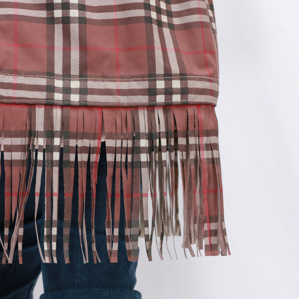 CR241 Reworked All over check Trench coat