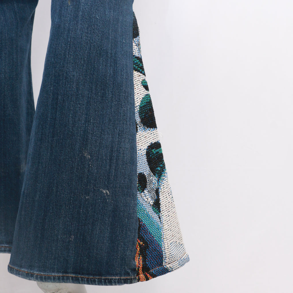 CR1246 Beautiful Denim Bell Bottom Jeans Rework