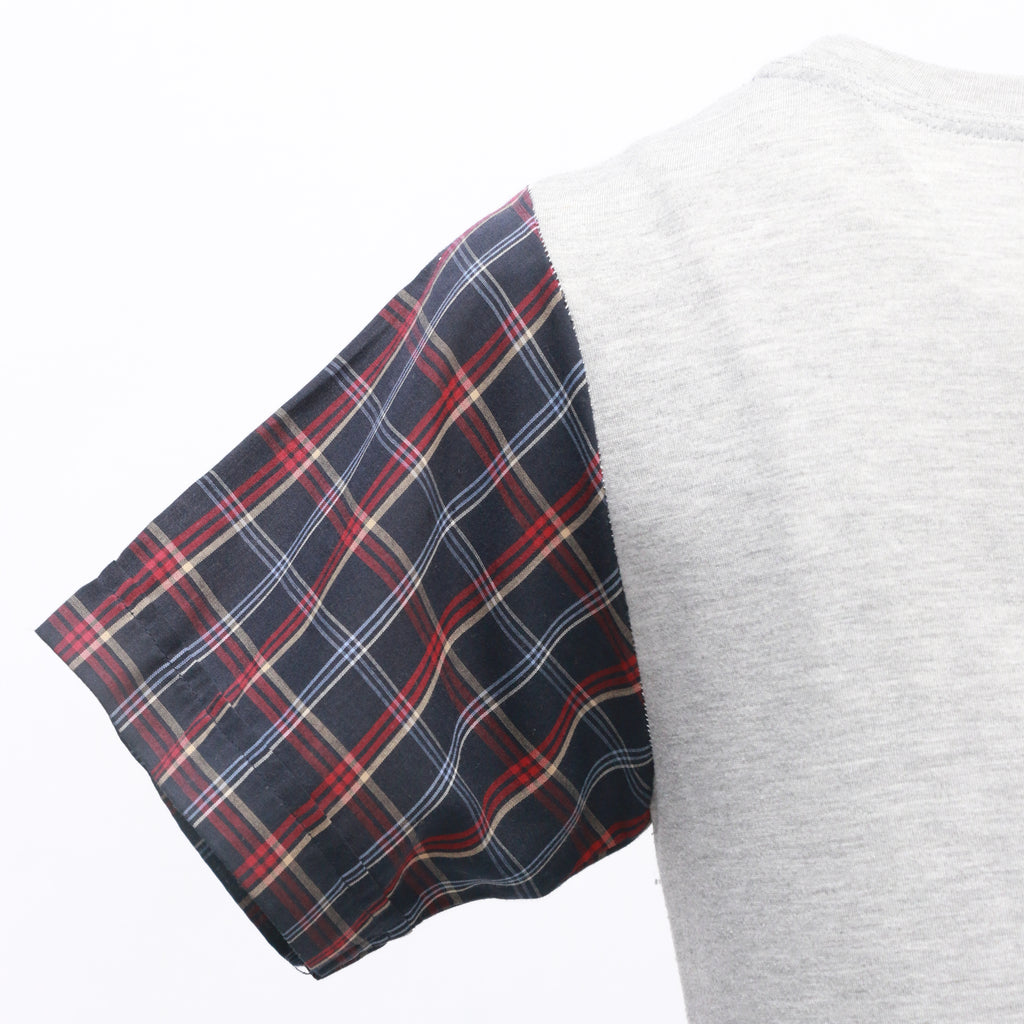 CR202 Reworked Men's Contrast Woven Sleeves Printed Tees