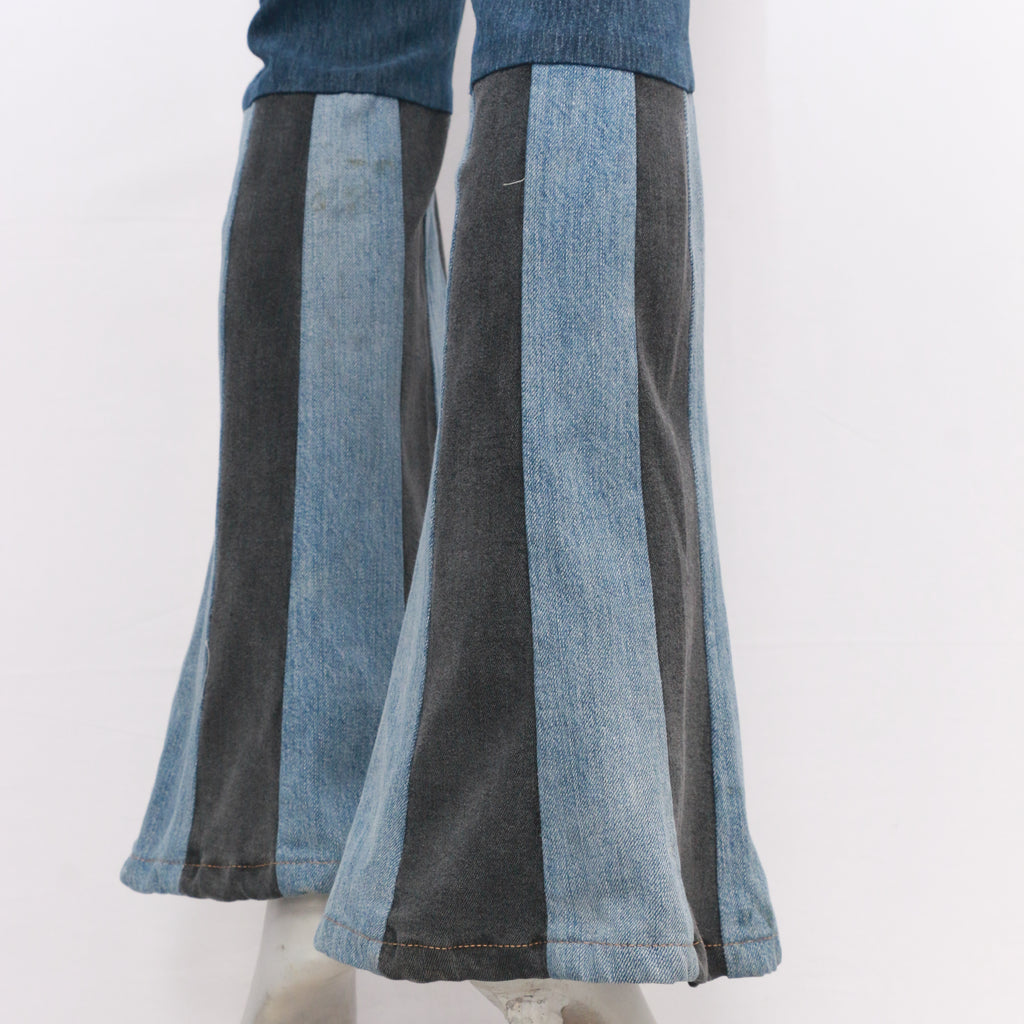 CR068 Ladies Reworked Levis Rainbow Flared